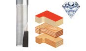 Amana Tool - PCD Diamond 1/4" D 1/4 Shank 1Fl (DRB-421), Industrial Grade