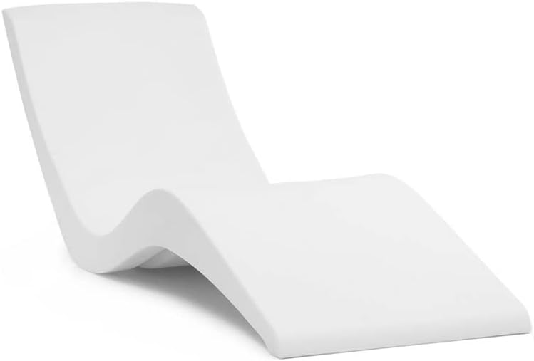 Aqua Outdoors Pool Chaise Lounge Chairs for Ledge & Shelf, Water-Weighted Pool Lounger for Depths Up to 9”, No Screw Plugs & Tools Needed, Classic White Ledge Lounger, Set of 2