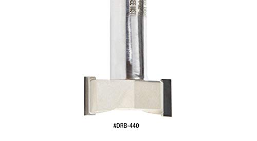 Amana Tool DRB-442 Polycrystalline Diamond (PCD) Tipped 3 Dia x 1/16 Radius x 10mm Cut Height x 1/2 Shank x 2-3/4 Inch Long Spoilboard CNC Router Bit