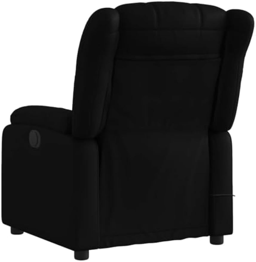 vidaXL Massage Recliner Chair Black Faux Leather
