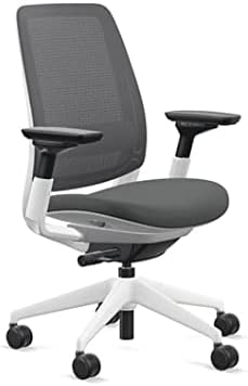 Steelcase Series 2 Office Chair - Ergonomic Work Chair with Wheels for Carpet - with Back Support, Weight-Activated Adjustment & Arm Support - Adjustable Rolling Chairs for Desk - Graphite