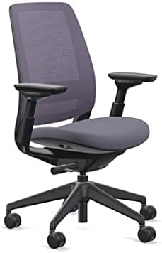 Steelcase Series 2 Office Chair - Ergonomic Work Chair with Wheels for Carpet - with Back Support, Weight-Activated Adjustment & Arm Support - Adjustable Rolling Chairs for Desk - Graphite
