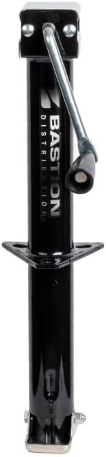 Bastion Distribution Top-Wind Bolt On Jack | 2000lb Capacity | Heavy Duty | Adjustable Drop Leg | Trailer Stabilizing Jack for RVs, Campers & Trailers | BD-TW-2000-SM