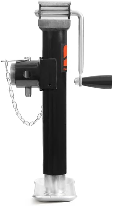 Bastion Distribution Top-Wind Bolt On Jack | 2000lb Capacity | Heavy Duty | Adjustable Drop Leg | Trailer Stabilizing Jack for RVs, Campers & Trailers | BD-TW-2000-SM