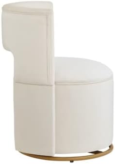 SZLIZCCC 360° Swivel Chair, Modern Velvet Living Room Chair/Accent Chair with Storage, Gold Metal Legs, for Living Room Bedroom (Beige)
