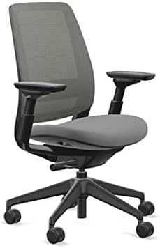 Steelcase Series 2 Office Chair - Ergonomic Work Chair with Wheels for Carpet - with Back Support, Weight-Activated Adjustment & Arm Support - Adjustable Rolling Chairs for Desk - Graphite