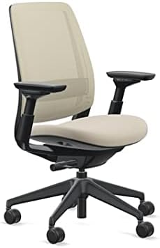 Steelcase Series 2 Office Chair - Ergonomic Work Chair with Wheels for Carpet - with Back Support, Weight-Activated Adjustment & Arm Support - Adjustable Rolling Chairs for Desk - Graphite