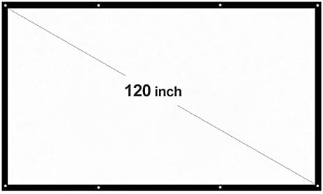120'' Foldable Projector Screen 16:9 Video Projection Screen Wall Mounted Projector Screen for Outdoor House Theater