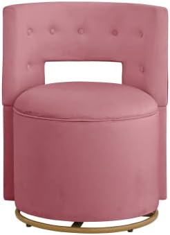 SZLIZCCC 360° Swivel Chair, Modern Velvet Living Room Chair/Accent Chair with Storage, Gold Metal Legs, for Living Room Bedroom (Beige)