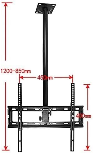 Adjustable Ceiling TV Mount Bracket Full Motion Height Stand, 360° Rotation Tilt Swivel Hanging Design Fits 32–55 Inch TVs, Max Load 132lbs