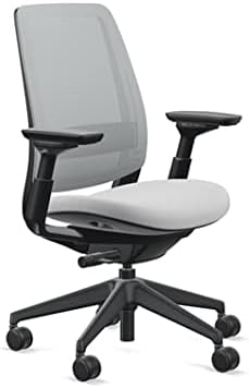 Steelcase Series 2 Office Chair - Ergonomic Work Chair with Wheels for Carpet - with Back Support, Weight-Activated Adjustment & Arm Support - Adjustable Rolling Chairs for Desk - Graphite