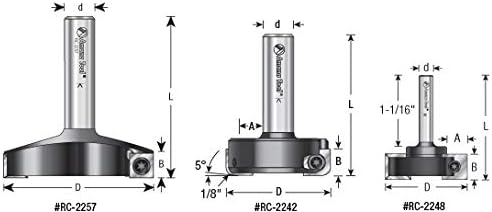 Amana Tool - Spoilboard 1-1/4" D 1/2 Shank (RC-2254), Industrial Grade