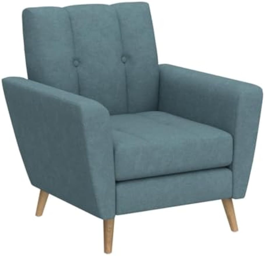 Christopher Knight Home Treston Mid-Century Modern Fabric Club Chair, Blue / Natural