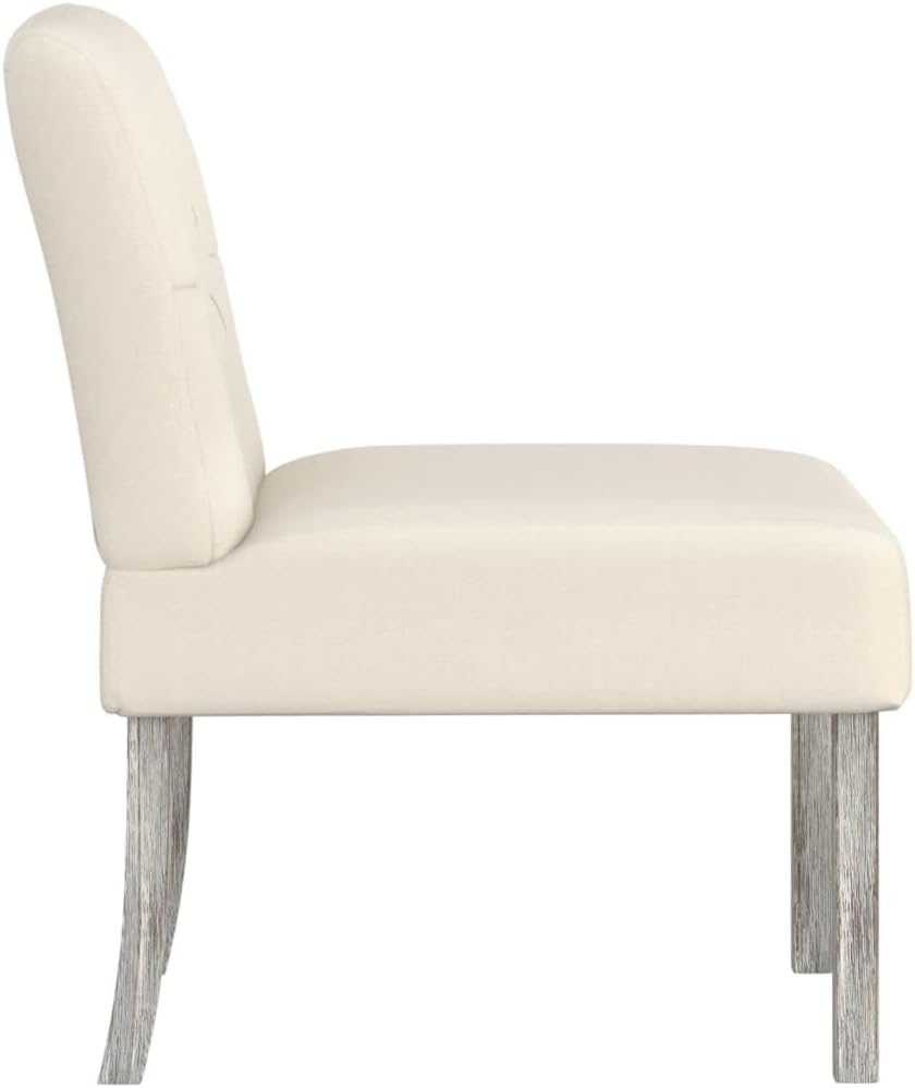 Slipper Chair Linen Button Design Bedroom Chair Lounge Chair Living Room Chair Suitable for Terrace, Living Room, Bedroom.