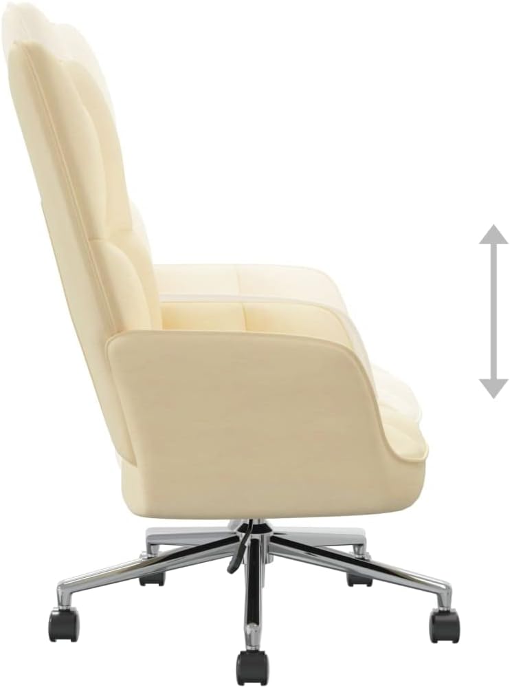 Accent Chair Arm Chair Living Room Chairs,Sleeper Sofa Relaxing Chair Cream White Velvet,for Apartment Living and Home Office