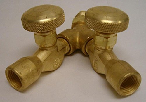 Western Enterprises 411 Valved "Y" Connections, 200 PSIG, Brass, RH, 5/8" - 18, Male/female Connection, 0.5 Length