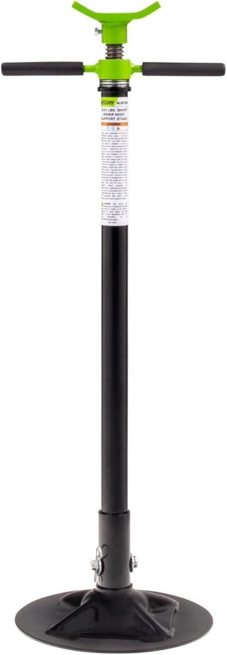 Arcan 1,500 lb Underhoist Support Stand, Adjustable Height, Heavy-Duty Steel Base, ALSS15
