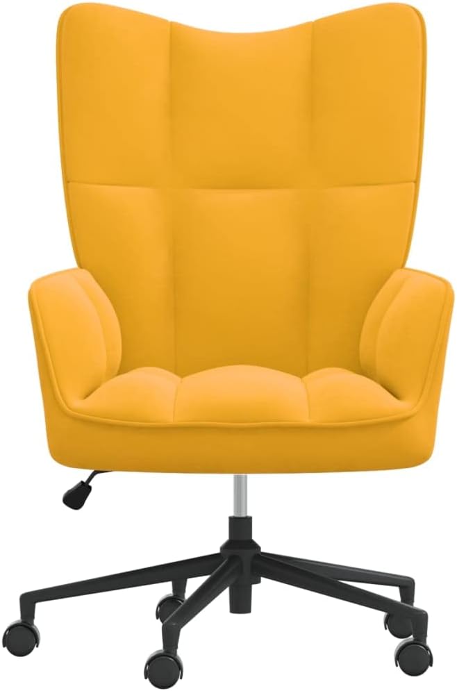 Accent Chair Arm Chair Living Room Chairs,Sleeper Sofa Relaxing Chair Mustard Yellow Velvet,for Apartment Living and Home Office