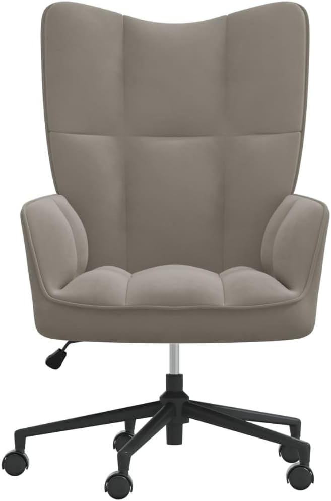 Accent Chair Arm Chair Living Room Chairs,Sleeper Sofa Relaxing Chair Light Gray Velvet,for Apartment Living and Home Office