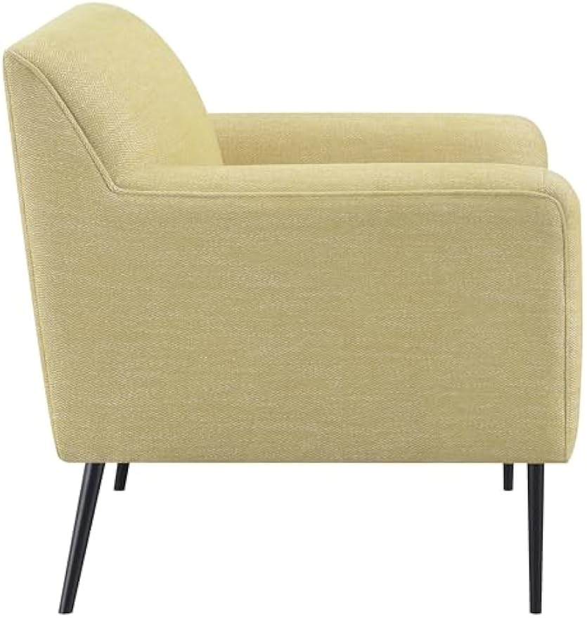 Coaster Home Furnishings - Darlene - Upholstered Accent Chair with Track Arms and Tapered Black Metal Legs - Living Room - Lemon - 905639