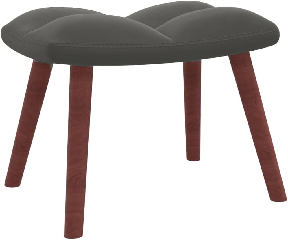 Accent Chair Arm Chair Living Room Chairs,Sleeper Sofa Relaxing Chair with a Stool Dark Gray Velvet,for Apartment Living and Home Office