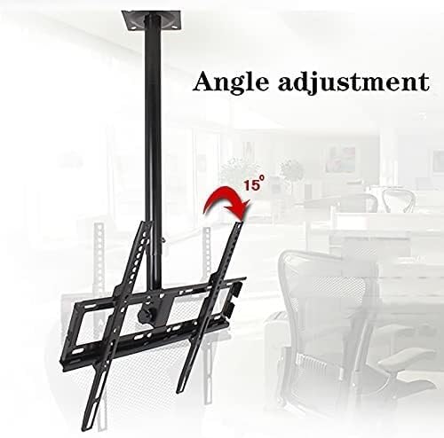 Adjustable Ceiling TV Mount Bracket Full Motion Height Stand, 360° Rotation Tilt Swivel Hanging Design Fits 32–55 Inch TVs, Max Load 132lbs