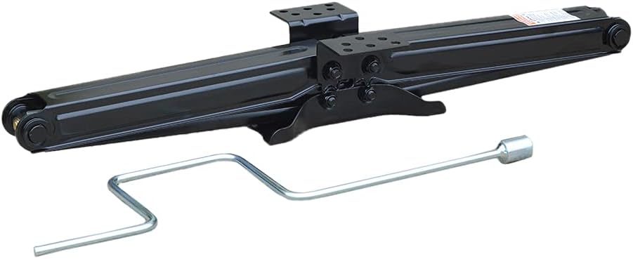 Bastion Distribution One New 24" Scissor Jack with Crank Handle | 5000lbs Capacity | Adjustable 4-24” Height | Spray-Tested Powder Coated | BJ-5000MSJ24