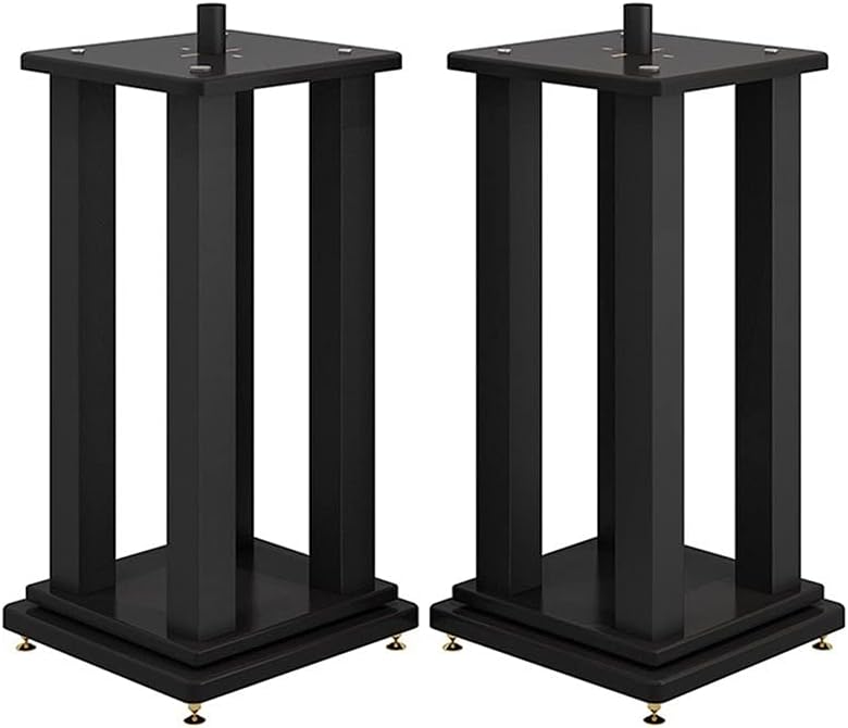 Audio Stand Audio Stand Metal Base Tray Frame Surround Desktop Stand Multimedia Stand Floor Speaker Stand 2 Black Speaker Wall mounts(S-70)