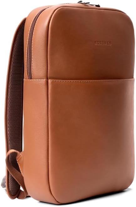 Slim Workplace Leather Backpack NW108 (Black)