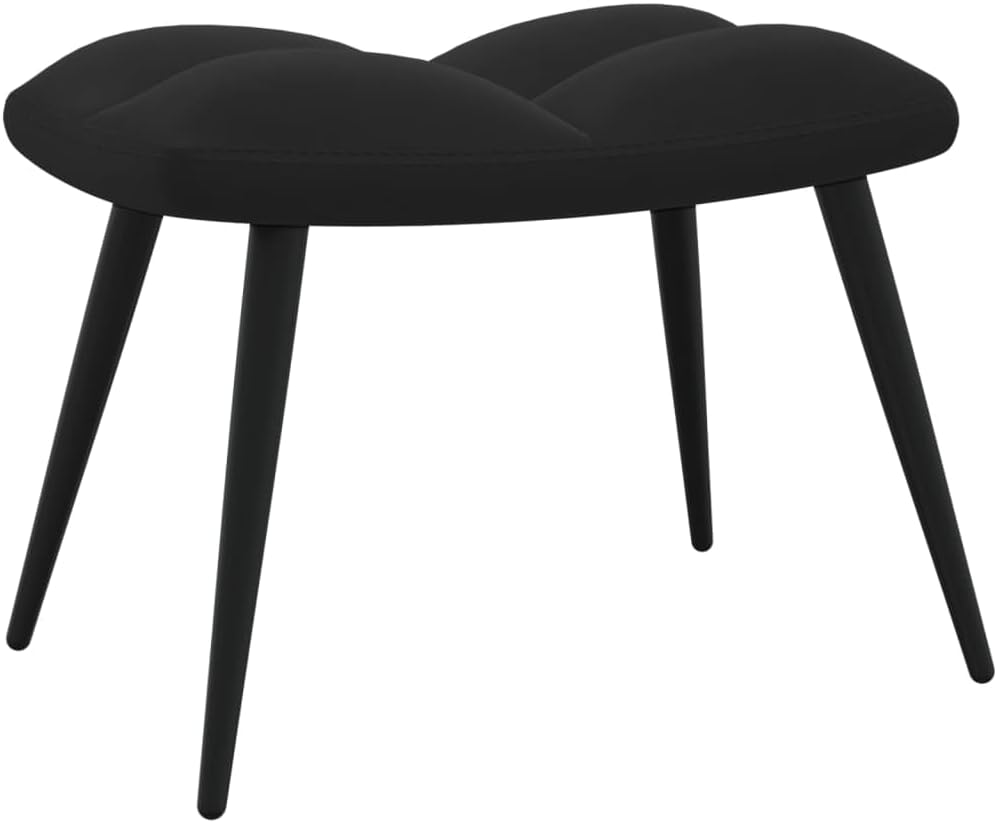 Accent Chair Arm Chair Living Room Chairs,Sleeper Sofa Relaxing Chair with a Stool Black Velvet,for Apartment Living and Home Office
