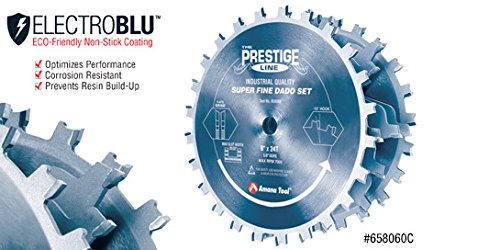 Amana Tool - 658060C Carbide Tipped Electro-BLU Prestige Dado 8" Dia x 24T H-ATB, 5/8