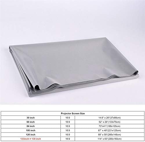 100 Inch 60/84 /120/130 Inch 16:9 Projector Screen High Brightness Reflective Fabric Cloth Screen(120 inch)