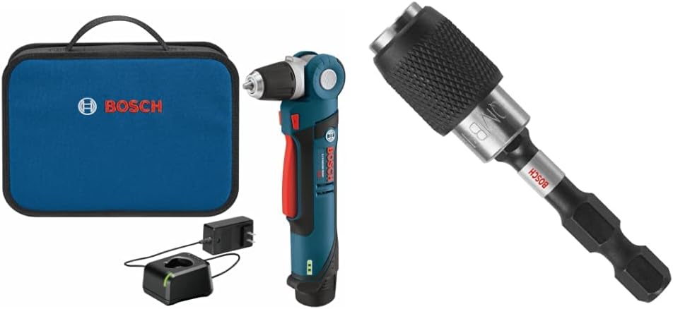 BOSCH PS11-102 12V Max 3/8 In. Right Angle Drill/Driver Kit with 2.0Ah Lithium Ion Battery