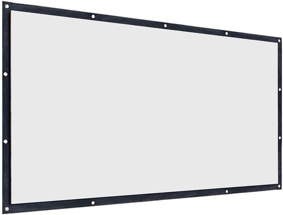 ASSYA 4:3 Portable Projector Screen, Outdoor Camping Home Folding Large Size High-Definition Black Bottom Opaque Windproof Movie Background Cloth,250 inches
