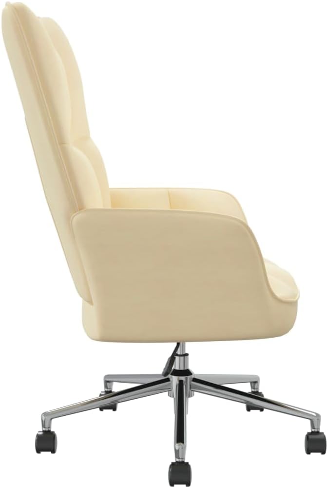 Accent Chair Arm Chair Living Room Chairs,Sleeper Sofa Relaxing Chair Cream White Velvet,for Apartment Living and Home Office