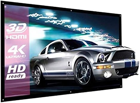 Soft Foldable 16:9 84 100 120 inch Projector Screen Fiber Canvas Curtain for Projector Film Home Theater Outdoor(100 inch)