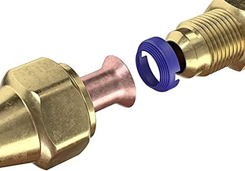 40 Pack Starter Leak Free SAE Flare Fitting Refrigerant Leaks Eliminated - Refrigeration, HVAC, Ductless, Schrader Valve or Mini Split (1/4", 3/8", 1/2", 5/8", 40 Pack Starter Kit