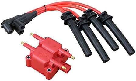 AIP Electronics Dragon FIRE Performance Power Pack Kit Direct Fit Ignition Coil Huge 10mm Plug Wires Compatible with 2002-2008 Mini Cooper & Cooper S 1.6L L4 Replaces GN10142 54058 OEM Fit Kit-1124
