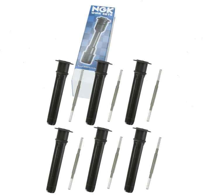 6 pc NGK Ignition Coil Boots compatible with Dodge Intrepid 2.7L 3.2L 3.5L V6 1998-2004