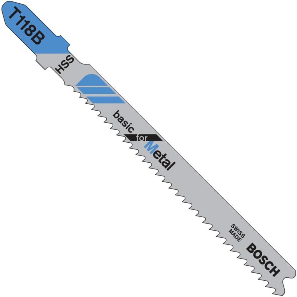 Bosch T318A100 100-Piece 5-1/4 In. 24 TPI Basic for Metal T-Shank Jig Saw Blades