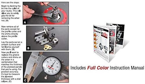 Amana Tool - 55432 Carbide Tipped Adjustable Straight with Bevel Instile & Rail System 1