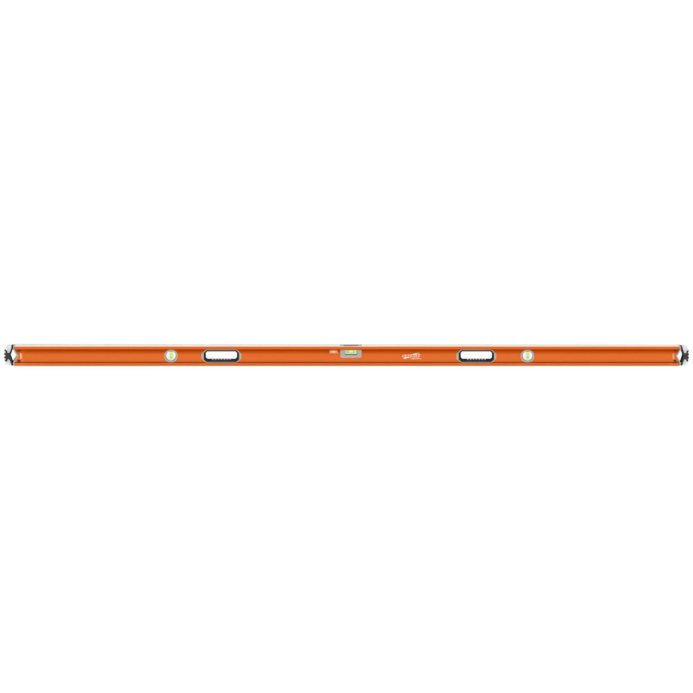 Swanson Tool Co SVB78M 78 inch Savage Magnetic Anodized Aluminum Box Beam Level with Gelshock End Caps and 3 Bubble Vials for 0°/90°/45° Measurements—Contractor Series