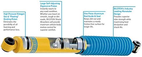 Bilstein 33-187419 4600 Series Single Rear Shock Absorber fits 2009 2013 F150 - Monotube Design - High Gas Pressure Technology Prevents Foaming - Better Control