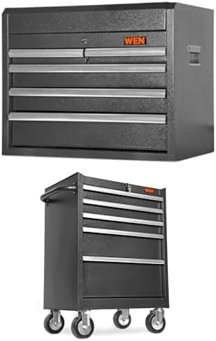 WEN 27-Inch Premium Rolling Tool Cabinet with Heavy Duty 21-Gauge Powder-Coated Steel Construction (GG262B)
