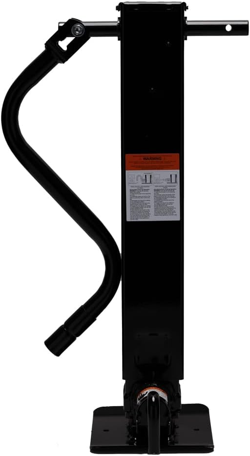 Bastion Distribution Top-Wind Bolt On Jack | 2000lb Capacity | Heavy Duty | Adjustable Drop Leg | Trailer Stabilizing Jack for RVs, Campers & Trailers | BD-TW-2000-SM