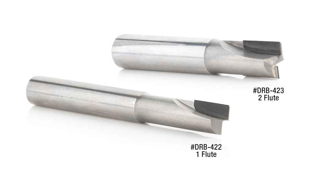 Amana Tool - PCD Diamond 1/4" D 1/4 Shank 1Fl (DRB-421), Industrial Grade