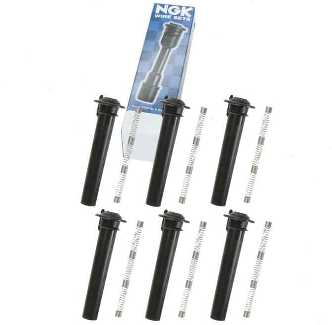 6 pc NGK Ignition Coil Boots compatible with Ford Escape 3.0L V6 2001-2008