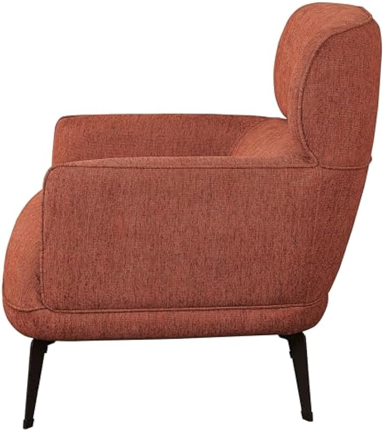 Coaster Home Furnishings - Andrea - Upholstered Foam Cushion Accent Chair with Crescent Track Arms, Metal Base and Thick Seat Cushion - Living Room - Orange - 903081