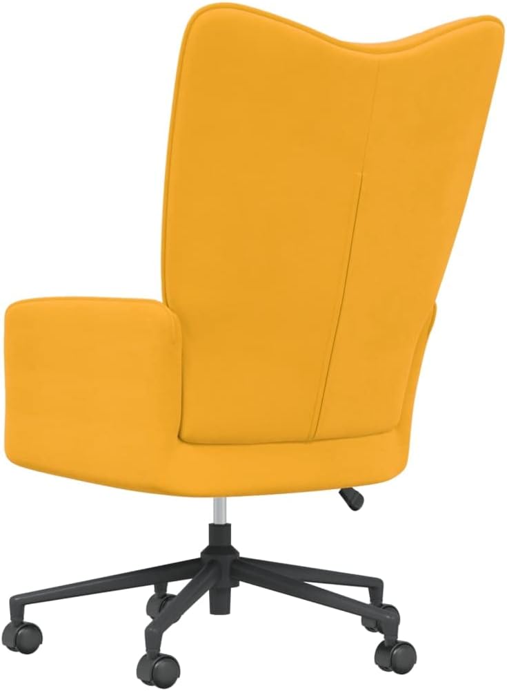 Accent Chair Arm Chair Living Room Chairs,Sleeper Sofa Relaxing Chair Mustard Yellow Velvet,for Apartment Living and Home Office