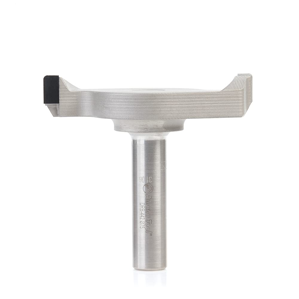 Amana Tool DRB-442 Polycrystalline Diamond (PCD) Tipped 3 Dia x 1/16 Radius x 10mm Cut Height x 1/2 Shank x 2-3/4 Inch Long Spoilboard CNC Router Bit